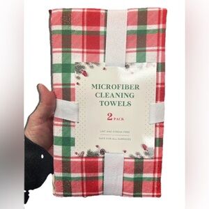 2pk Holiday Christmas Microfiber Kitchen Cleaning Towels Safe For All Surfaces
